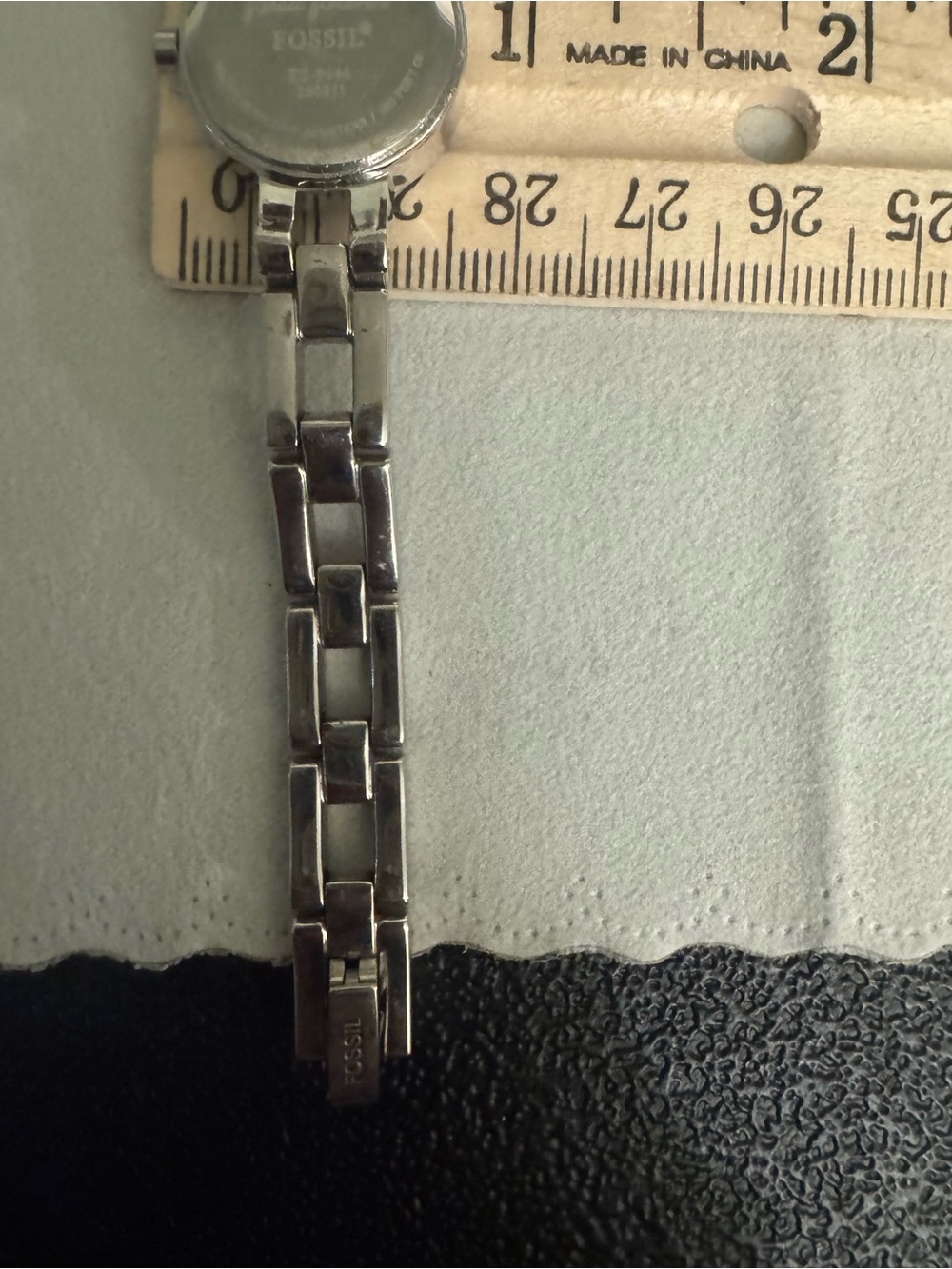 Fossil Silver-Tone Bracelet Watch with Blue Dial - Picture 7 of 16
